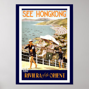 Poster Hong Kong Vintage Reise