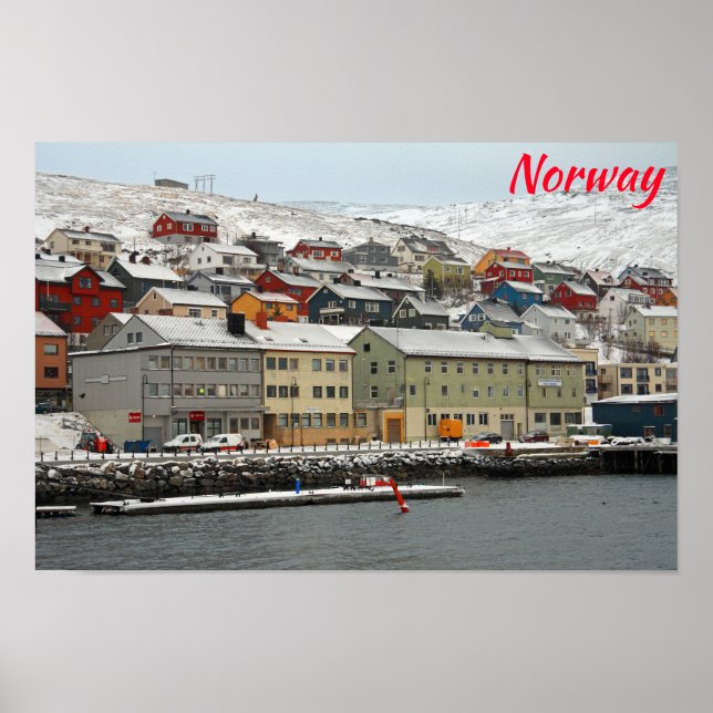 Poster Honningsvåg, Noruega (Frente)