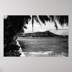 Pôster Honolulu, Havaí - ideia da cabeça do diamante