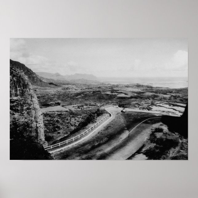 Poster Honolulu, Havaí - Vista do Pali (Frente)