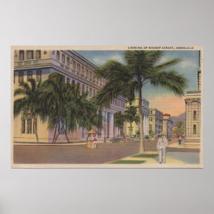 Pôster Honolulu, HIV da Rua Bishop.Honolulu, HI