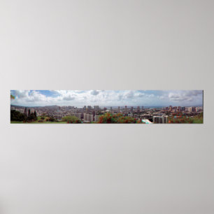 Pôster Honolulu Waikiki  Diamond  3D Anaglyph Panorama