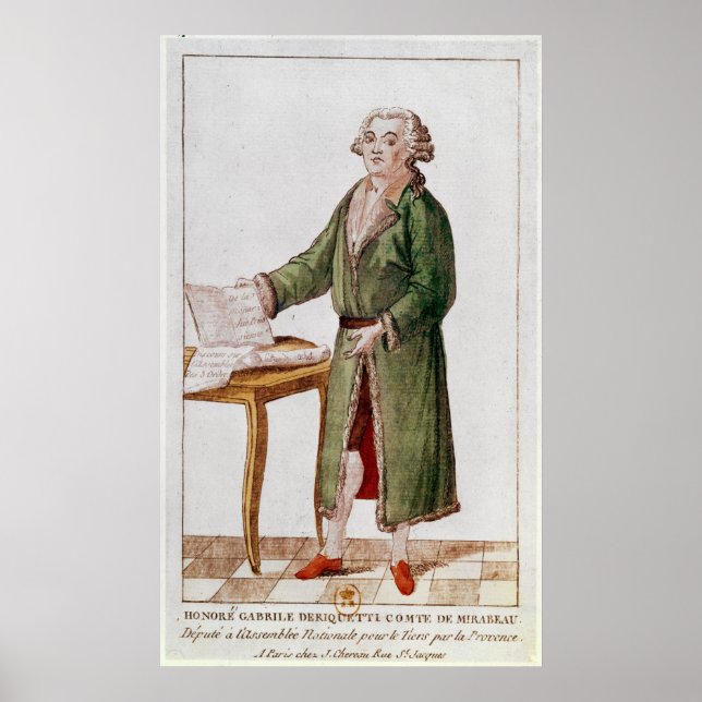 Poster Honore Gabriel Riqueti Mirabeau (Frente)