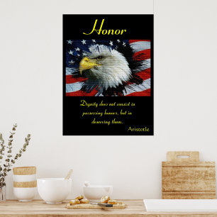 Poster Honra Incorpora Sabedoria e Orgulho do Patriota
