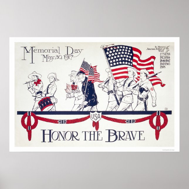 Pôster Honra O Corajoso (Frente)