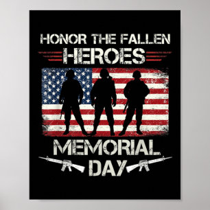 Poster Honra O Dia do Memorial dos Heróis Falidos