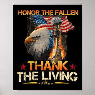 Poster Honra O Obrigado Falecido O Vet Do Dia Do Memorial