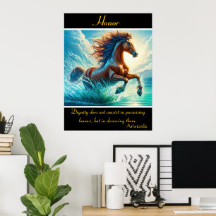 Poster Honra Reflete em Turquesas