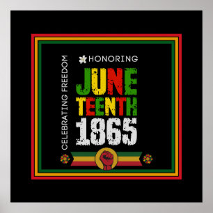 Poster Honrando 18 de junho de 1865 - Celebrando a Liberd