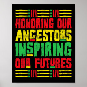 Poster Honrando Nossos Ancestrais O Negra Africano-Americ