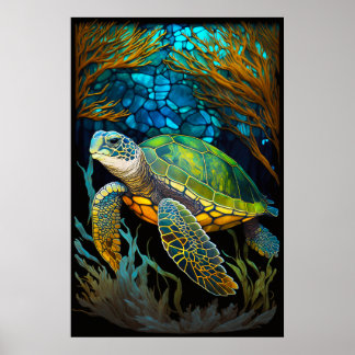 Poster Honu Haven - Água De Vidro