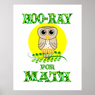 Pôster Hoo-Ray para Matemática