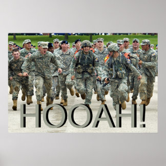 Poster Hooah! Cadete de Boot Camp Soldier do Exército