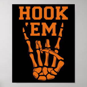 Poster Hook em Skeleton Horns Halloween