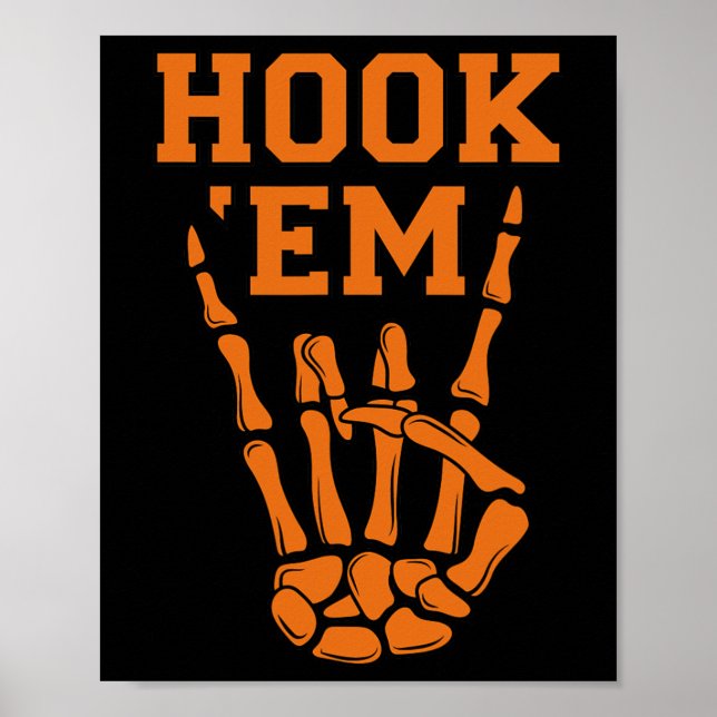 Poster Hook em Skeleton Horns Halloween (Frente)