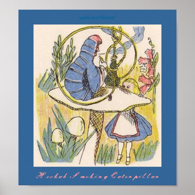 Poster Hookah Smoking Caterillar (Frente)