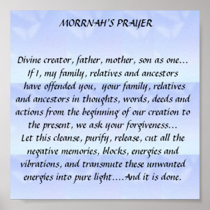 Pôster HO'OPONOPONO MANTRA (Havaí)