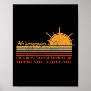 Poster Ho'oponopono Meditações de Oração Havaiana Yoga So