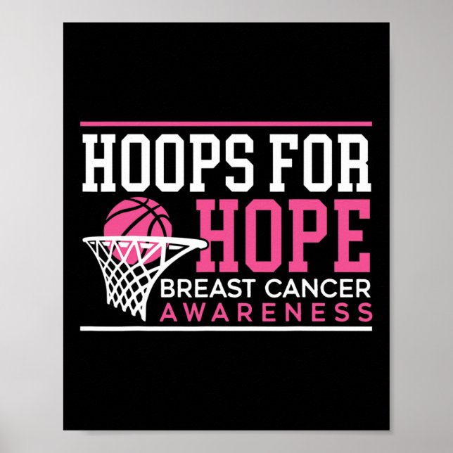 Poster Hoops Para Jogador De Basquete Esperançoso Cancer  (Frente)