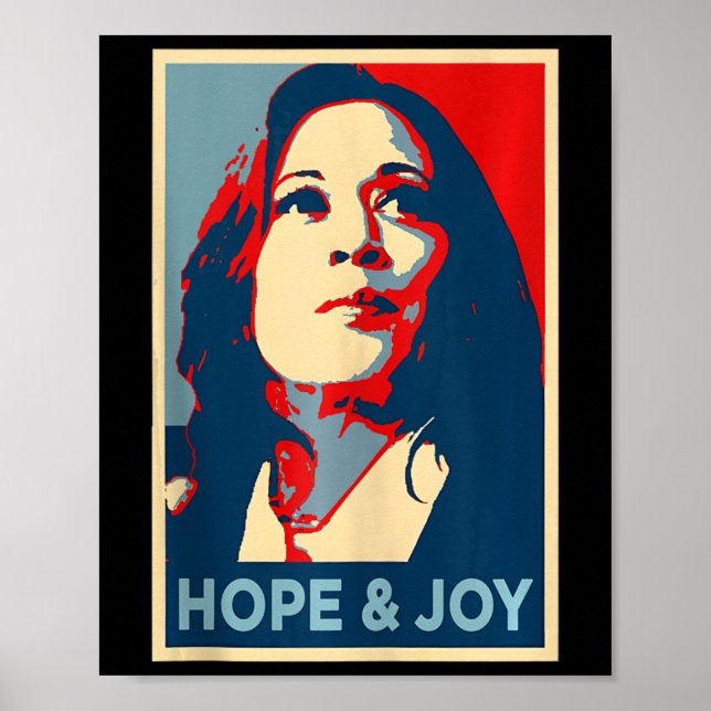 Poster Hope E Joy Kamala Harris Obama 47º Voto Portrai (Frente)