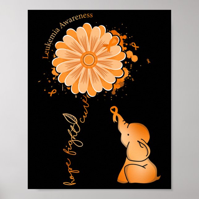 Poster Hope Fight Cure Sunflower Elephemia Awaren (Frente)