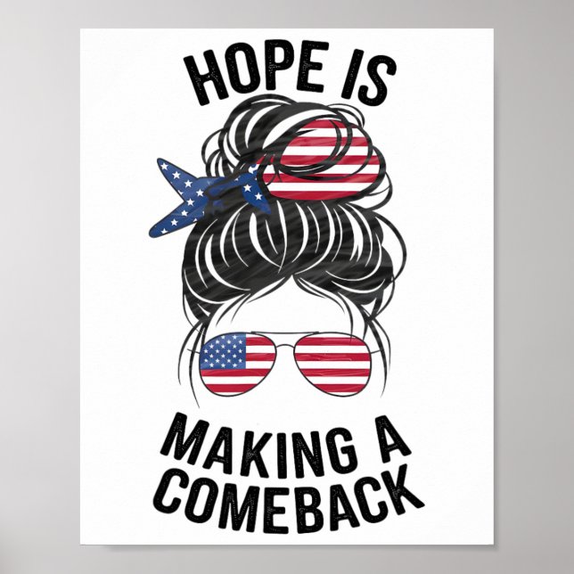 Poster Hope Is Fazer A Back Kamala Harris 2024 (Frente)