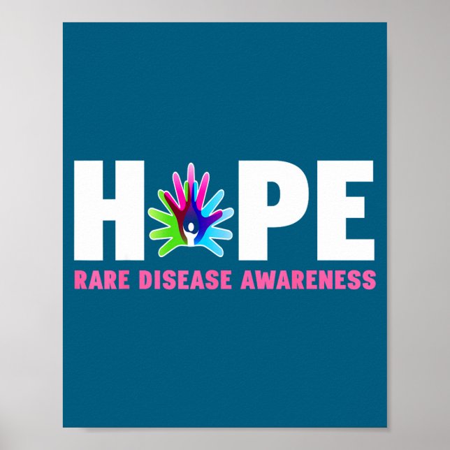 Poster Hope Rare Disease Awareness Shirt - Rare Disease D (Frente)