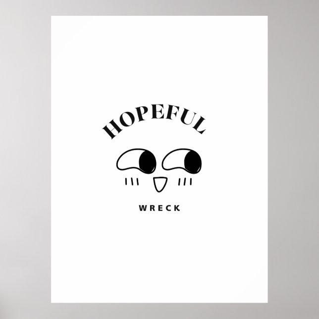 Poster Hopeful Wreck Minimalist Typography Design (Frente)