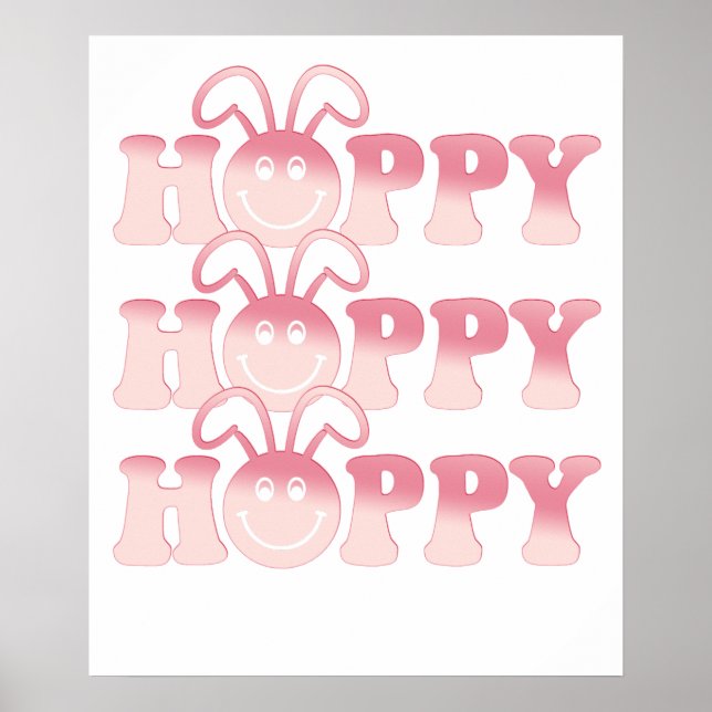 Poster HOPPY, retrô, vintage (Frente)