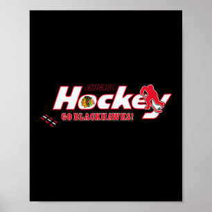Poster Hóquei Chicago Blackhawks Cinza Licenciado Oficial
