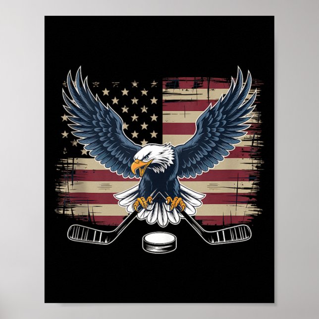 Poster Hóquei da Bandeira Americana (Frente)