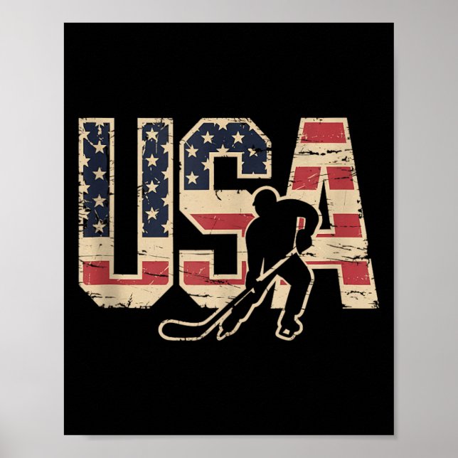 Poster Hóquei da Bandeira Americana (Frente)