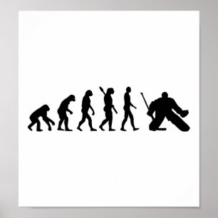 Pôster Hóquei do Goalie da evolução