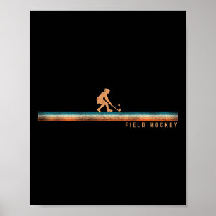 Poster Hóquei em Campo Retro Vintage Hóquei em Campo