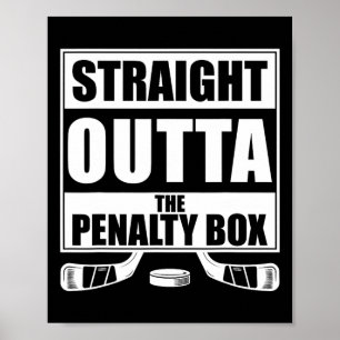Poster Hóquei Engraçado Diretamente da Caixa de Penalidad