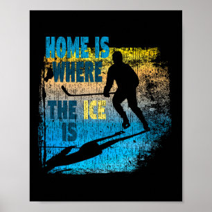 Poster Hóquei - Lar é Onde Está o Gelo - Hóquei com Estil