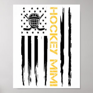 Poster Hóquei Mimi Jogador de Hóquei Bandeira dos EUA