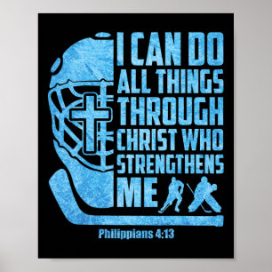 Poster Hóquei no Gelo Cristão Jesus Religioso Meninos Cri