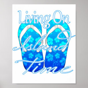 Poster Hora da Ilha Azul do Oceano