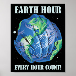 Poster Hora da Terra a cada hora Conto Salvar nosso plane