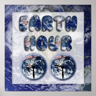 Pôster Hora da Terra com Relógios