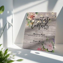 Poster Hora de Casamento da Assinatura Russa Cocktail