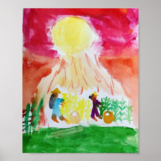 Poster Hora de Colheita de Mika Aiko (Frente)