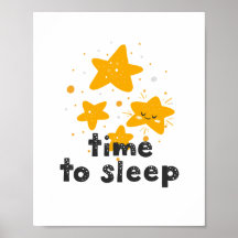 Hora de dormir. Ótimas estrelas noturnas. Nursery 