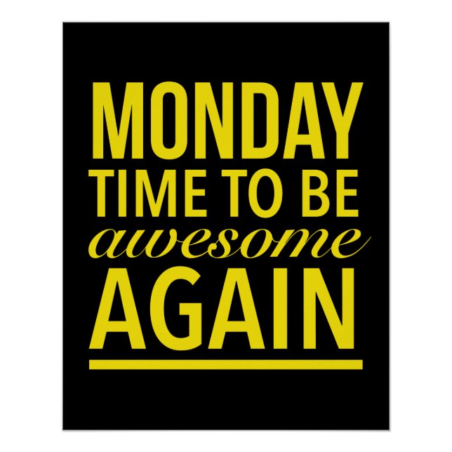 Pôster Hora de ser incrível novamente engraçado, citação  (Frente)