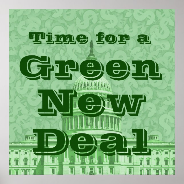 Poster Hora de um Novo Acordo Verde (Frente)