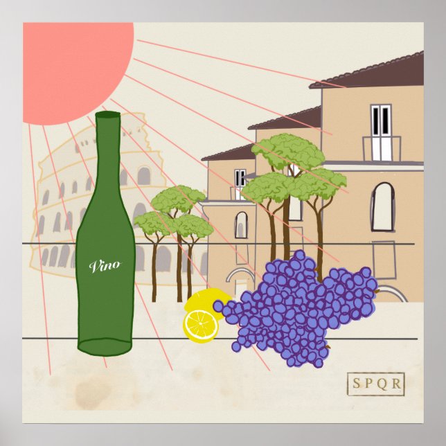 Poster Hora do Aperitivo em Roma (Frente)