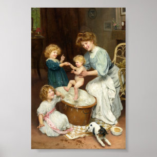 Poster Hora do Banho do Bebê Arthur John Elsley