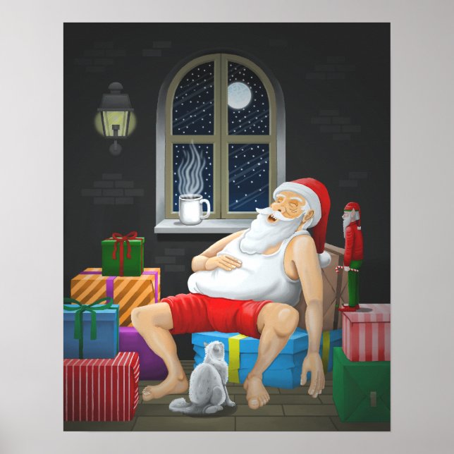 Poster Hora do Café com Papai Noel (Frente)