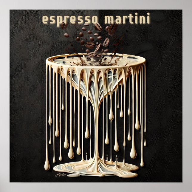 Poster Hora do Coquetel Espresso Martini (Frente)